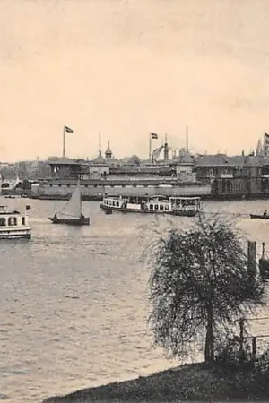 Premium Duitsland Hamburg Alsterlust Veer pont Binnenvaart schepen Deutschland Europa HC56648