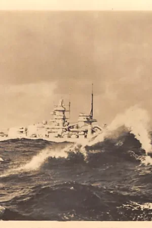 Duitsland Deutsches Schlachtschiff in schwerer See Marine WO2 Deutschland Europa HC56552 Niska cena