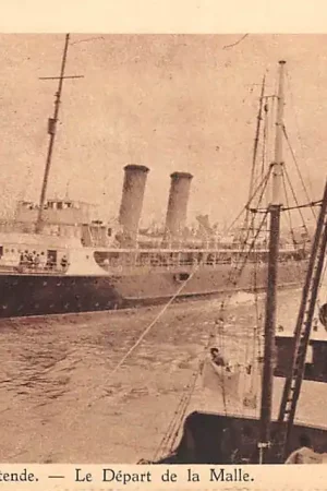 België Oostende Ostende Le Depart de la Malle Scheepvaart Schepen Europa HC56541 Rabat