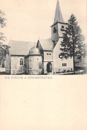 Oferta Duitsland Die Kirche in Königstädten Rüsselsheim am Main 1900 Deutschland Europa HC56523