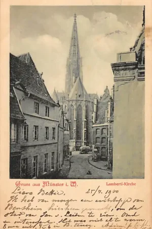 Premium Duitsland Munster i. W. Lamberti-Kirche 1900 Deutschland Europa HC56513