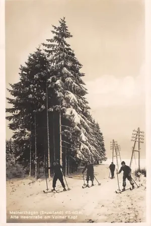 Duitsland Meinerzhagen Sauerland Winter sport platz Alte Heerstrasse Volmer Kopf Ski Langlaufen Deutschland Europa HC56439 Nowość
