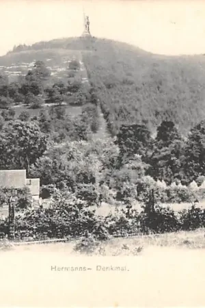 Duitsland Saarbrücken Hermanns-Denkmal 1900 Deutschland Europa HC56104 Wysoka jakość