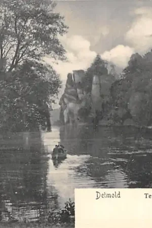 Duitsland Detmold Teich mit Insel am Externstein 1904 Deutschland Europa HC56101 Ostatnia szansa