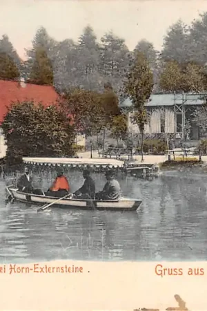 Tani Duitsland Restaurant Silbermuhle bei Horn - Bad Meinberg - Externsteine 1900 Gruss aus dem Teutoburger Wald Deutschland Europa HC56074