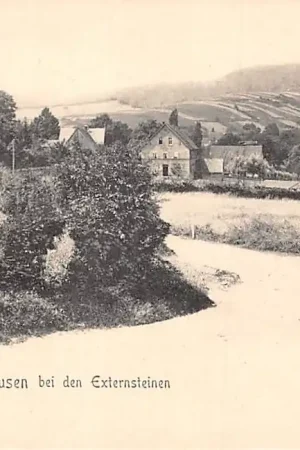 Wysoka jakość Duitsland Gruss aus Holzhausen bei den Externsteinen 1900 Deutschland Europa HC56072