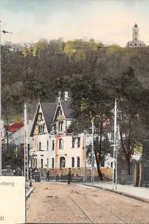 Duitsland Saarbrücken Saargemunder - Strasse u. Winterberg 1900 Deutschland Europa HC56070 Autentyczny