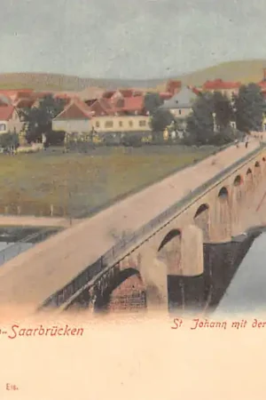 Premium Duitsland Gruss aus St. Johann - Saarbrücken St. Johann mit der alten Brücke Deutschland Europa HC56063