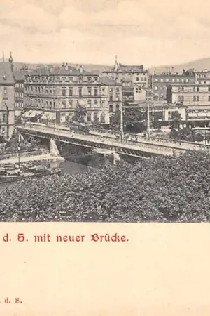 Duitsland St. Johann a.d. S. mit neuer Brücke Saarbrücken 1900 Deutschland Europa HC56060 Wyprzedaż