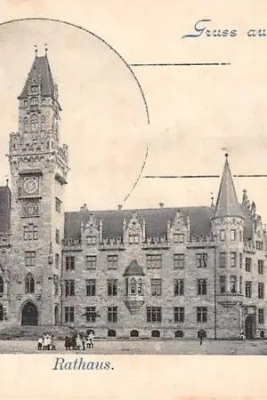 Duitsland St. Johann Saarbrücken Rathaus 1900 Deutschland Europa HC56052 Oryginalny