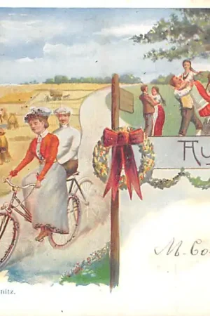 Duitsland Fantasie Maandkaart 1900 August De oogst Vintage Deutschland Europa HC55955 Promocja