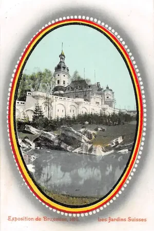 Premium België Brussel Exposition de Bruxelles 1910 Les Jardins Suisses Switzerland Schweiz Europa HC55817