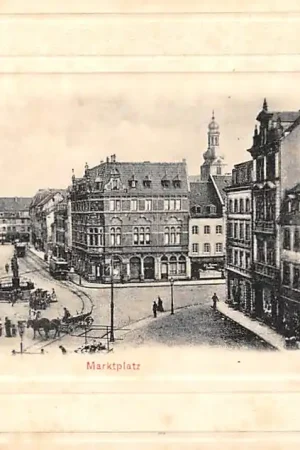 Premium Duitsland St. Johann Gruss aus 1900 Saarbrücken Marktplatz Tram Deutschland Europa HC56040