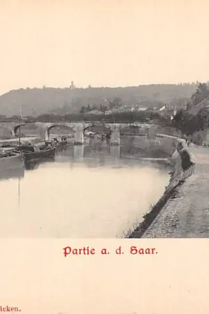 Promocja Duitsland St. Johann Partie a.d. Saar Binnenvaart schepen 1900 Deutschland Europa HC56036