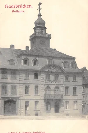 Duitsland Saarbrücken Rathaus 1900 Deutschland Europa HC56035 Rabat