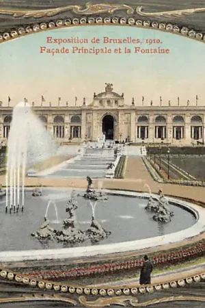 België Brussel Exposition de Bruxelles 1910 Facade Principale et la Fontaine Europa HC55808 Wyprzedaż