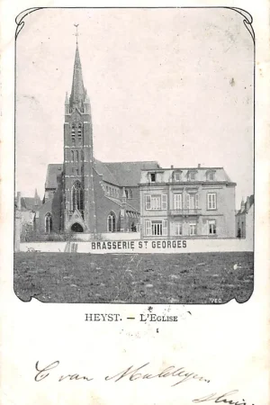 Tani België Heist De Kerk Heyst L'Eglise 1902 Reclame Brasserie St. Georges Europa HC55182