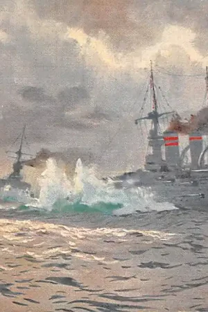 Duitsland Marine Das Linienschiff Mecklenburg bei hoher Fahrt in langer Dunung Scheepvaart Schepen Deutschland Europa HC54980 Darmowa dostawa