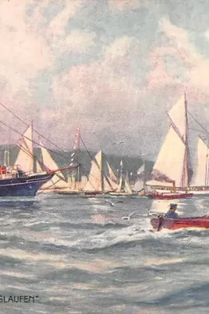 Szybka dostawa Duitsland Kiel Im Kieler Hafen vor dem auslaufen Zeilen Scheepvaart Schepen Deutschland Europa HC54974