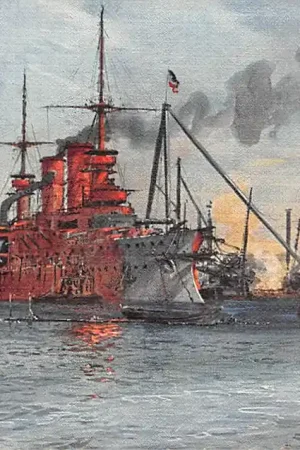 Duitsland Das Linienschiff Zahringen bei Instandsetzungsarbeiten auf der Kaiserlichen Werft Deutschland Scheepvaart Schepen Europa HC54973 Ekspresowa dostawa