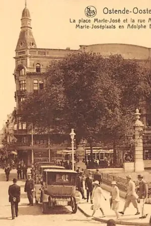 België Oostende Marie-Joseplaats en Adolphe Buylstraat Taxi's en Tram Europa HC53359 Nowość