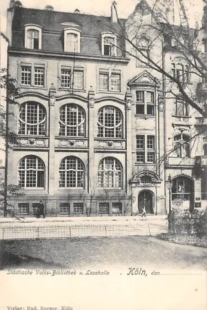 Zamów teraz Duitsland Köln 1905 Stadtische Volks-Bibliothek u. Leshalle Deutschland Europa HC53273
