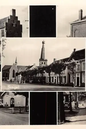 Baarle Nassau Baarle Hertog Hollandsch en Belgisch Gemeentehuis Nieuwstraat Singel Grenskantoor Douane 1954 België Europa HC53236 Tani