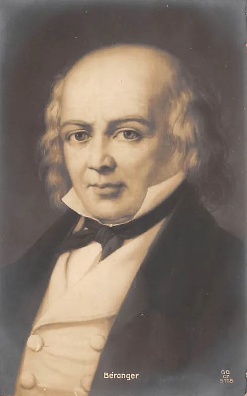 Frankrijk Pierre de Beranger Dichter en Chansonnier 1780 - 1857 Fotokaart Vintage France Literatuur Europa HC53159 Rabat