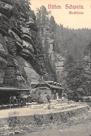Duitsland Bohm Schweiz Edmundsklamm Blockhaus 1908 Deutschland Europa HC52826 Autentyczny