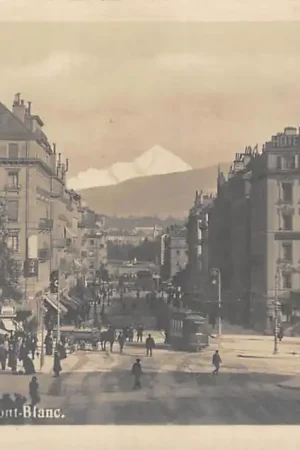 Popularny Zwitserland Geneve Rue du Mont-Blanc TRam Schweiz Switzerland Europa HC52825