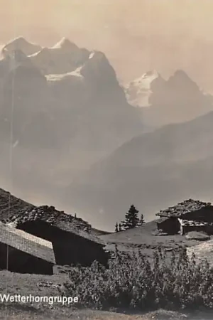 Zwitserland Hasliberg Kaserstadt mit Wetterhorngruppe Schweiz Switzerland Europa HC52545 Oferta