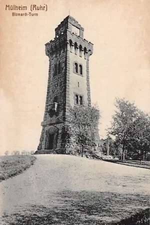 Duitsland Mülheim (Ruhr) Bismarck-Turm Achterzijde Reclame Restaurant Lunchroom De Zon Singel 449 Amsterdam Europa HC52583 Tylko dziś