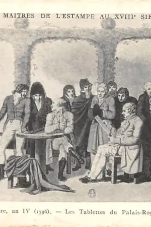 Wyprzedaż Frankrijk Ancien Paris Les Maitres de l'Estampe aux XVIIIe siecle Directoire an IV (1796) Le Tablettes de Palais Royal France Europa HC52508