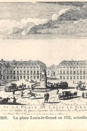 Nowość Frankrijk Ancien Paris La Place Louis-le-Grand en 1752, actuellement place Vendome France Europa HC52503