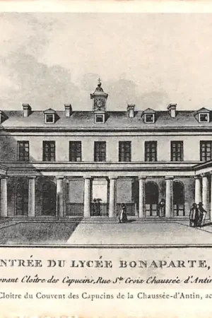 Frankrijk Ancien Paris Cloitre du Couvent des Capucins de la Chaussee-d'antin, actuellement LYcee Condorcet Bonmaparte France Europa HC52502 Nowość