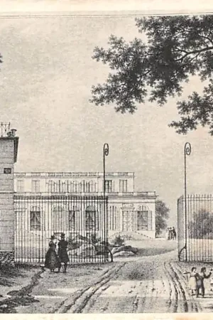 Frankrijk Ancien Paris Les Champs-Elysees sous Louis Philippe, angle de la Rue de Berry, Hotel et Jardin de M.E. France Europa HC52499 Zwrot pieniędzy