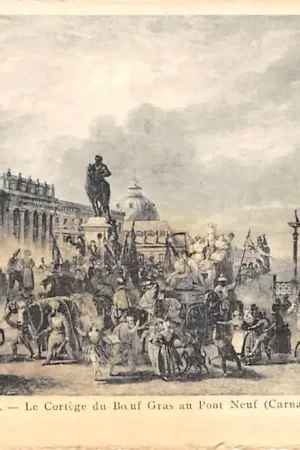 Najlepsza cena Frankrijk Ancien Paris Le Cortege du Boeuf Gras au 'Pont Neuf (Carnaval de 1840) France Europa HC52487