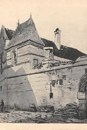 Frankrijk Ancien Paris L'Hotel Cluny, vers 1840, ancienne Residence des Eveques de Sens France Europa HC52484 Premium