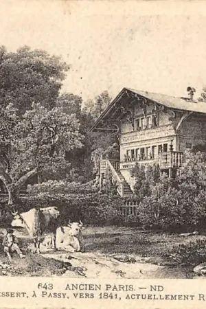 Frankrijk Ancien Paris Le Cathelet Delessert a Passy, vers 1841, actuellement Rue Raynouard France Europa HC52483 Niska cena