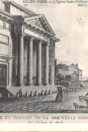 Kup teraz Frankrijk Ancien Paris L'Eglise Saint-Philippe-du-Roule et le faubourg Saint-Honore , vers 1780 France Europa HC52473