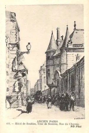 Zamów teraz Frankrijk Ancien Paris Hotel de Soubise Tour de Soubise Rue du Chaume France Europa HC52449