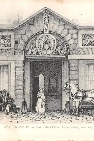 Bezpieczna płatność Frankrijk Ancien Paris Porte de L'Hotel Carnavalet vers 1840 France Europa HC52441