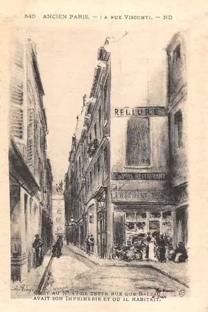 Frankrijk Ancien Paris A Rue Visconti France Europa HC52435 Oryginalny