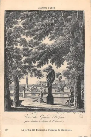 Ostatnia szansa Frankrijk Ancien Paris Le Jardin des Tuileries, a l'époque du Directoire France Europa HC52431