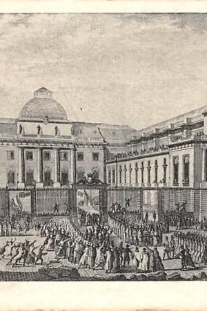 Frankrijk Ancien Paris La Palais de Justice en 1790, on voit, a gauche, l'ancienne fleche de la Sainte-Chapelle France Europa HC52410 Darmowa dostawa