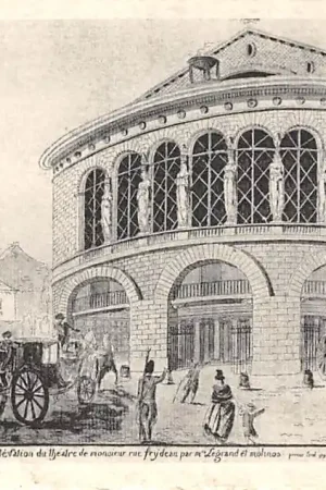 Frankrijk Ancien Paris Le Theatre Feydau, en 1791 France Europa HC52407 Oryginalny