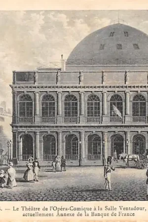 Premium Frankrijk Ancien Paris Le Theatre de l'Opera a la Salle Ventadour, sous Louis-Philppe, actuellement Annexe de la Banque de France France Europa HC52406