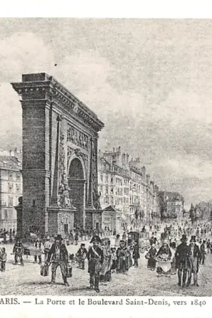 Promocja Frankrijk Ancien Paris La Porte et le Boulevard Saint-Denis, vers 1840 France Europa HC52393