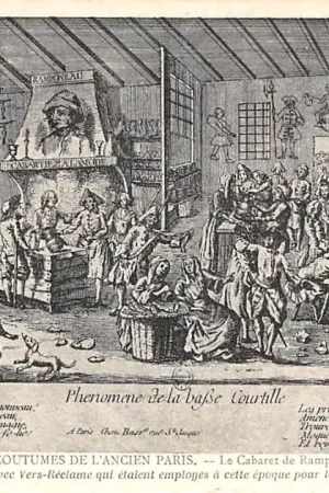 Frankrijk Ancien Paris Moeurs et Costumes de l'ancien Paris Le Cabaret de Ramponaux en 1760 France Europa HC52389 Tylko dziś