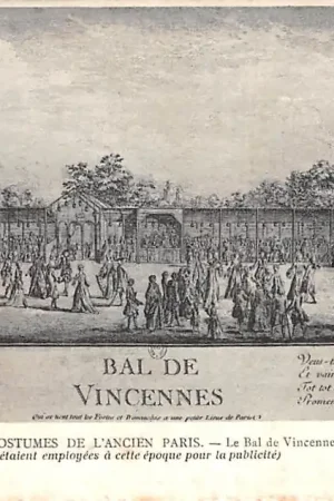 Frankrijk Moeurs et Costumes de l'ancien Paris Bal de Vincennes en 1778 HC52383 Darmowa dostawa